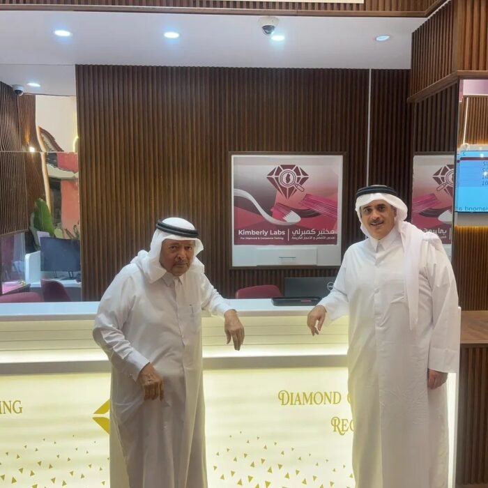 His Highness Sheikh/ Faisal bin Qasim Al-Thani, received by His Highness Sheikh Abdul Rahman bin Ahmed Al-Thani